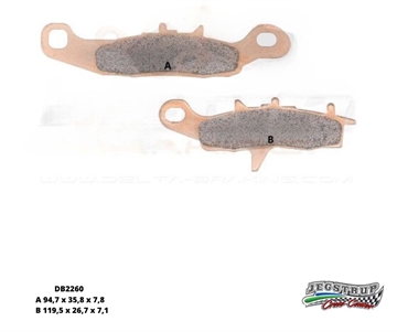 Bremseklodser forhjul - Kawasaki KX 85 årg. 01 - 23 - Delta Braking  